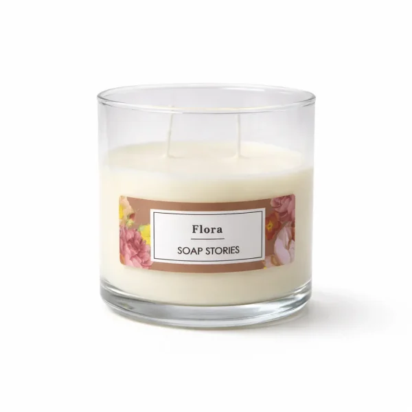 Свічка парфумована з рослинного воску Flora 350 г