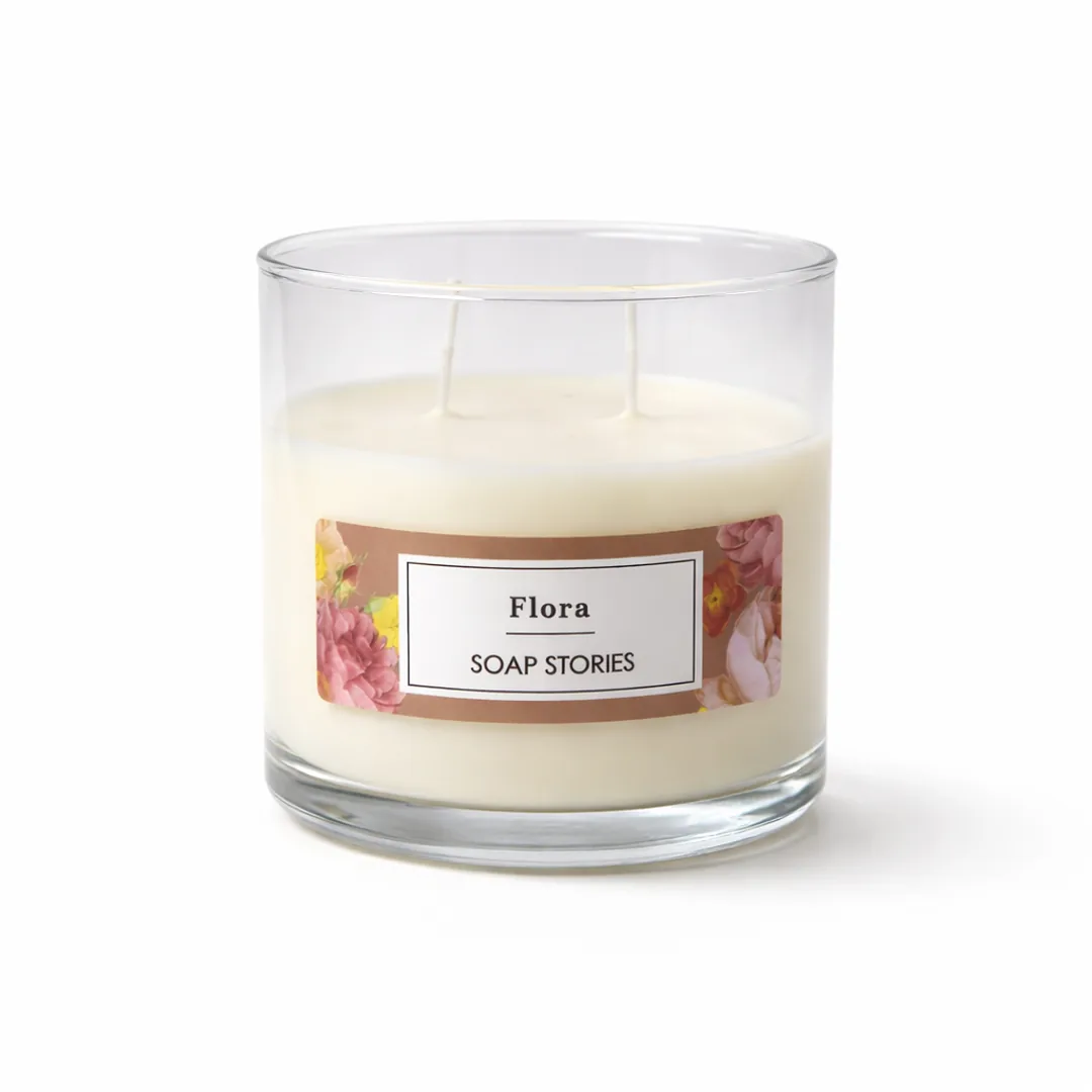 Свічка парфумована з рослинного воску Flora 350 г