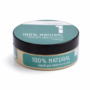 скраб для обличчя та тіла №1 GREEN 100% NATURAL 200г цукровий скраб